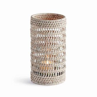 Napa Home & Garden Burma Rattan Hurricane in White at Nordstrom, Size Small