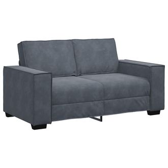 vidaXL Vidaxl - Divano A 2 Posti Grigio Scuro 120 Cm In Velluto
