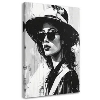Feeby Impresi&oacute;n De Imagen Mujer Con Sombrero Negro De Estilo Boho 70x100