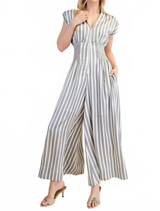 Glam Olivia Jumpsuit In Navy