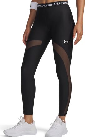 Under Armour Trainingstights UNDER ARMOUR HEATGEAR MESH LEGGING, Damen, Gr. XXL, N-Gr, ultimate schwarz,, wei&szlig;, Obermaterial: 87% Polyester, 13% Elasthan, Hosen Tr