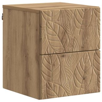 vidaXL Mesita De Noche De Pared Roble Artesanal 34,5 X 33 X 40 Cm Vidaxl