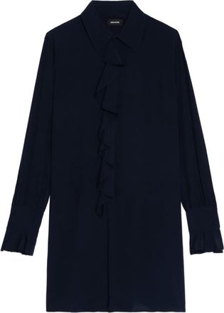 Zadig&Voltaire Abito corto Rhelyne con ruches - Blu