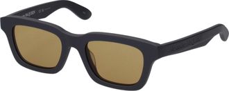 Alexander McQueen Alexander McQueen Uomos Occhiali da sole Acetato Grigio/Giallo