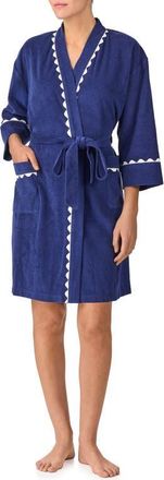 Kate Spade New York french terry short robe in Navy at Nordstrom, Size Large