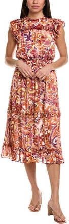 CeCe by Cynthia Steffe Smocked Waist Midi Dress