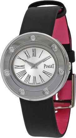 Piaget Possession Silver Dial Black Stain Ladies Watch G0A35085