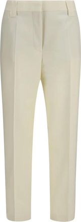 Versace Stretch Wool Pants - Dames - Broeken - Wit - Maat: S Wol