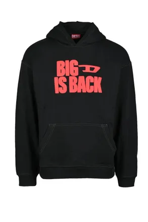 Diesel Black Hooded Graphic Sweatshirt