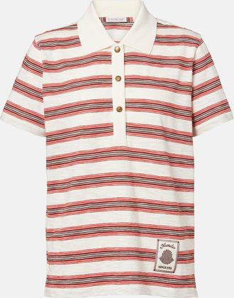 Moncler Striped cotton polo shirt