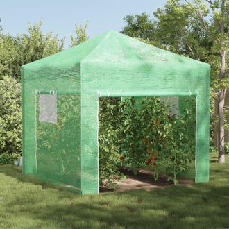 Berkfield Home Greenhouse Folding with Roof Manual Green 290 x 290 x 315 cm Steel