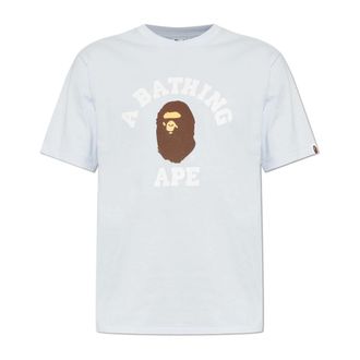A Bathing Ape T-Shirts, male, Blue, Size: XL Logo T-Shirt