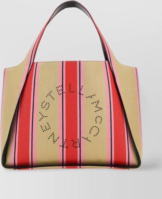 Stella McCartney stella logo raffia tote bag