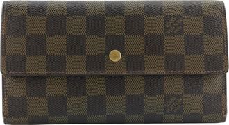 Louis Vuitton Damier Brown Damier Canvas Long Wallet (Bi-Fold) (Pre-Owned)