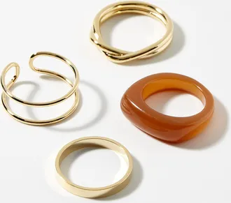 Simons Womens Multiform rings Set of 4