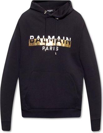 Balmain Black Cotton Mens Sweatshirt