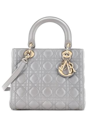 Dior Lady Dior Bag Cannage Quilt Lambskin Medium satchel - Grigio