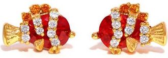 Girls Crew x Disney Pixar Finding Nemo Stud Earrings in Gold at Nordstrom