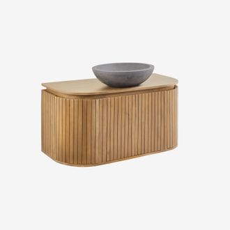 Sklum Sklum - Conjunto De Mueble De Ba&ntilde;o En Madera De Mango Analis