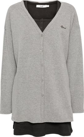 B+ab layered button-up cardigan - women - Cotton/Cotton/Polyester/Spandex/Elastane - S - Grey