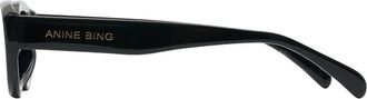 Anine Bing Womens A-12-11746-Blk1 Acetate Oval Sunglasses Black