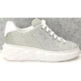 Jimmy Choo London Diamond Glitter Low-Top Sneakers, Brand Size 35.5 ( US Size 5.5 )
