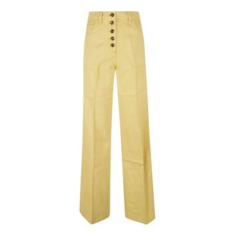 Etro Dames, Broeken, Geel, Maat: W27 Katoen