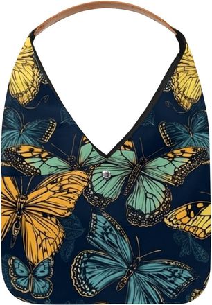 Generic Butterfly Reusable Lightweight Grocery Bags - Foldable Into Compact Pouch, Washable & Sturdy, Multipurpose for Shopping and Travel