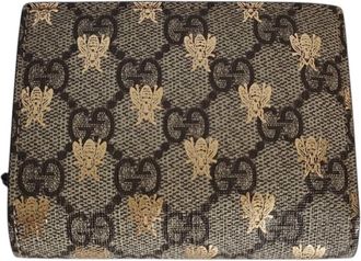 Gucci Beige Brown Gg Supreme Wallet (Bi-Fold) (Pre-Owned)