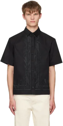 Neil Barrett Thunderbolt-print Cotton Shirt | Grey | FARFETCH