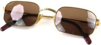 Cartier Pre-owned Plastic sunglasses - Heren - Vintage Accessoires - Geel - ONE Size - Vintage