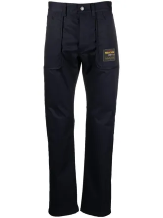 Moschino straight-leg cotton trousers - men - Cotton/Elastane - 46 - Blue