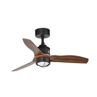 Netlighting Just Fan 81cm Black Wood Ceiling Fan 3000K Light