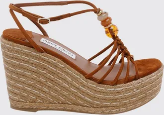 Jimmy Choo London Sandali con zeppa Lemi in pelle scamosciata con perline