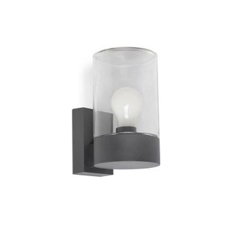 Netlighting Kila Dark Grey Wall Lantern Lamp Transparent 2700K IP65