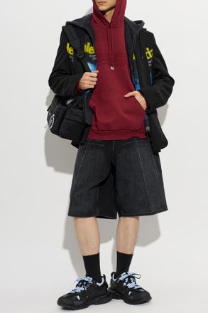 Balenciaga Blazer With An Attached Hood, Mens, Black