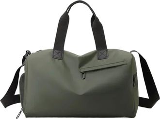 Generic Compatible For Zipper Large Capacity Travel Bags Solid Fitness Thickened Fabric Luggage Sports(Green)