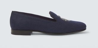Ralph Lauren Purple Label Mocasines Alonzo de lino bordados