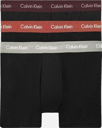 Calvin Klein Mens Calvin Klein 3 Pack Cotton Stretch Trunks - Black - Size: 32/33/32