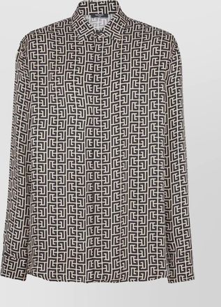 Balmain geometric pattern long sleeves shirt