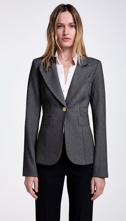 Smythe Wool Classic Duchess Blazer in Charcoal at Nordstrom, Size 12