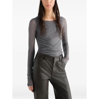 Christophe Lemaire BALLERINA WRAP TOP IN MESH JERSEY