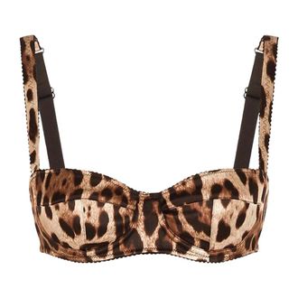 Dolce & Gabbana Bras, female, Multicolor, Size: 32B US Silk Satin Balconette Bra