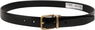 Dolce & Gabbana Glossy Leather Belt - Black