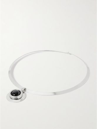 Jennifer Behr Choker Con Finitura Argento E Onice Alva