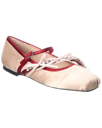 Jimmy Choo London Loli Satin Ballerina Flat