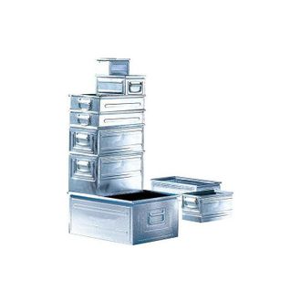 OPV Beauty Opv - Caja De Transporte Gebable, Acero, Tama&ntilde;o 4, Galvanizado, L200xp300x150 Mm