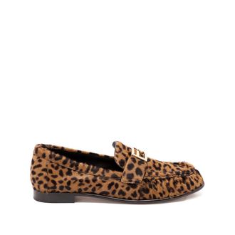 Fendi Leopard-print Logo-detail Loafers