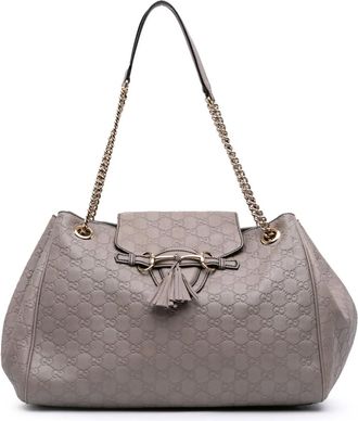 Gucci Borsa a spalla Guccissima Emily grande con catena 2016-2025 - Grigio