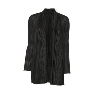 Issey Miyake Pleats Please Cardigan - Dames - Truien - Zwart - Maat: 2XL Poliester